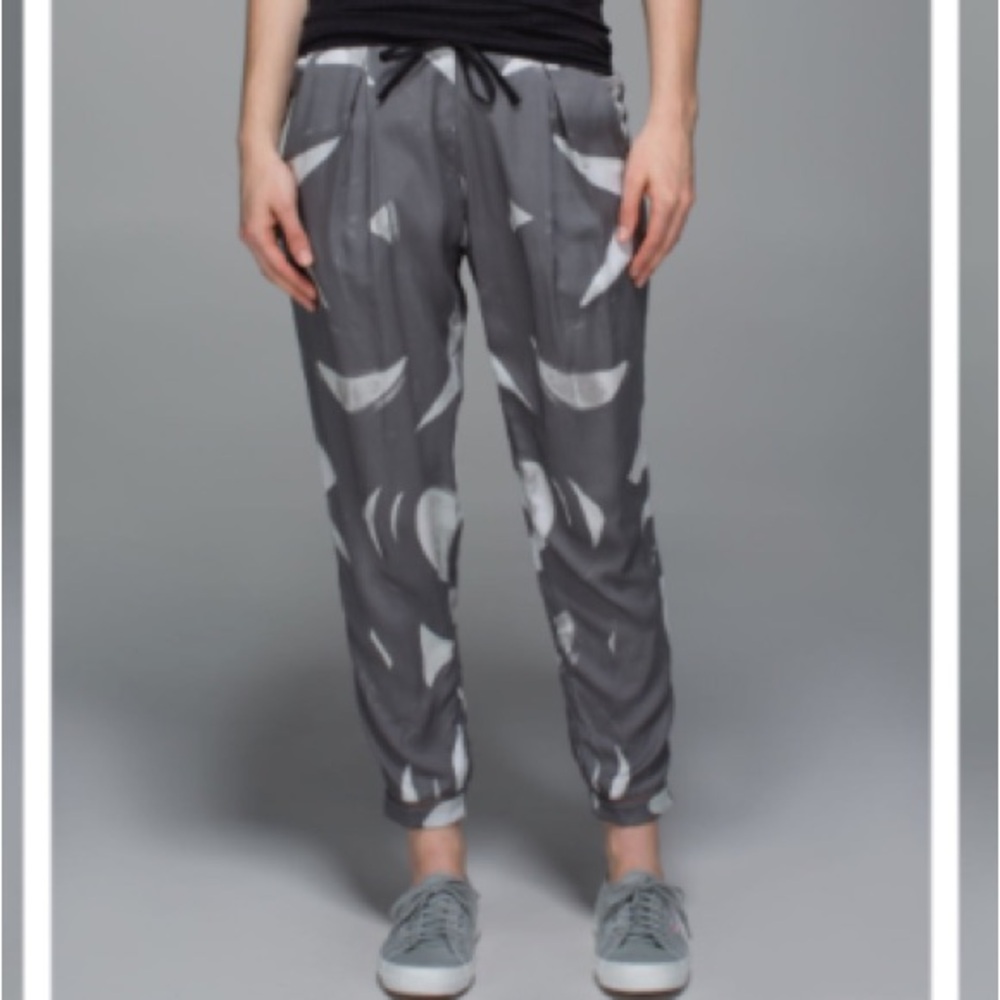 Lululemon Gray Track Pants with Tapered Fit